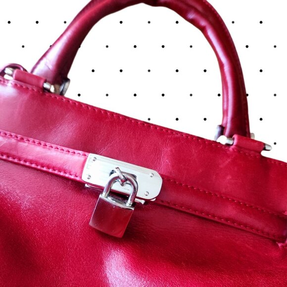 Danir Leather purse, red wine color - Picture 3 of 6